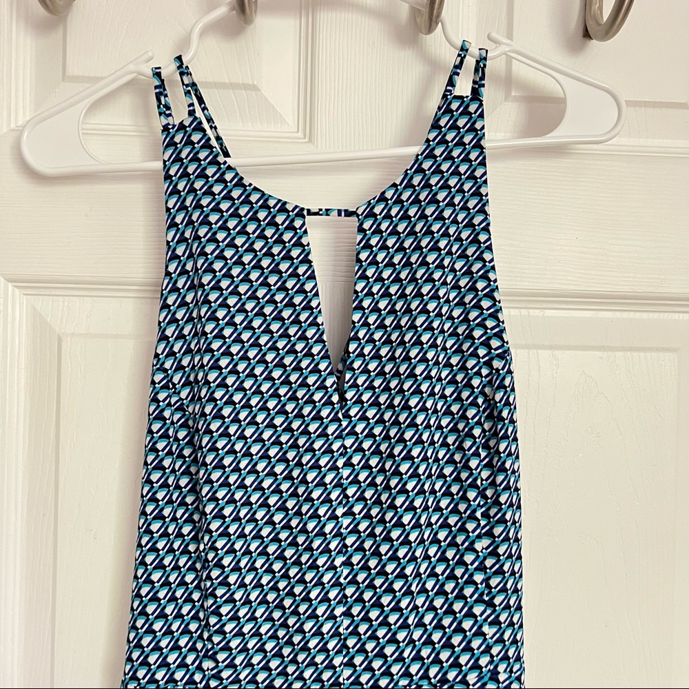Forever 21 | Blue Fit And Flare Printed Chiffon Dress - Picture 4 of 10